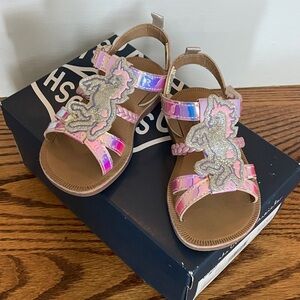 OshKosh B'gosh Pink and Silver Unicorn Sandals